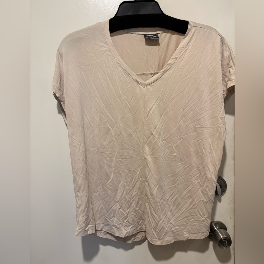 32 Degrees Pale Beige V-Neck Short Sleeve Tee